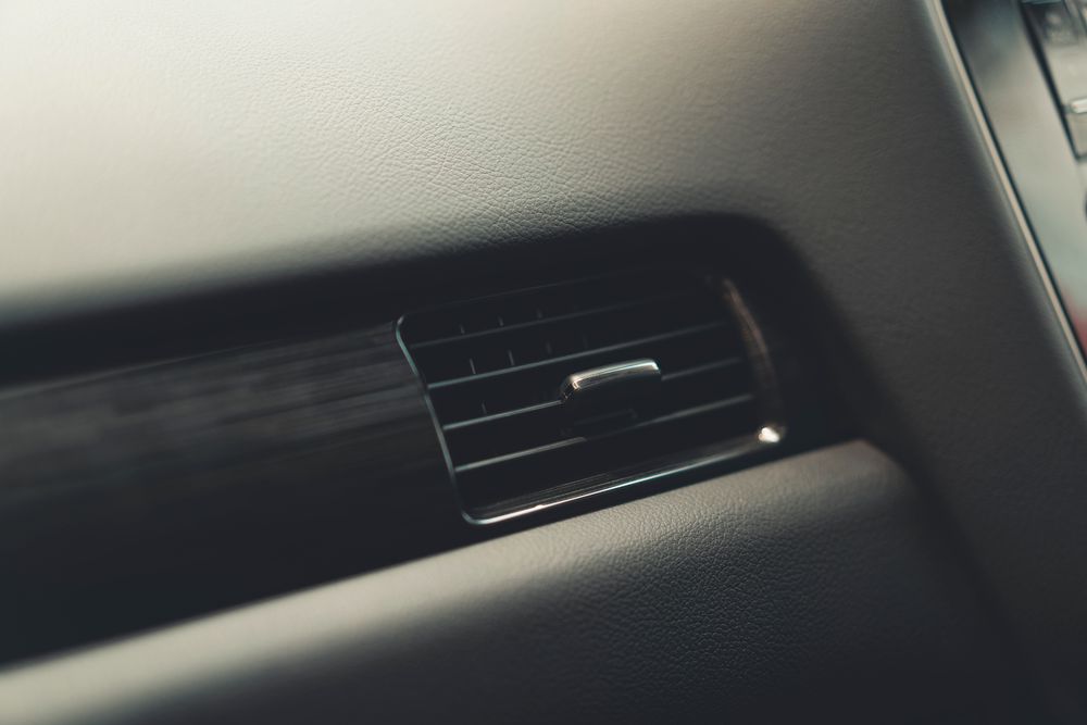 Close-up of a car air conditioning vent